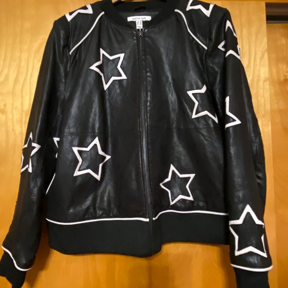 Peace Love World Leather Jacket